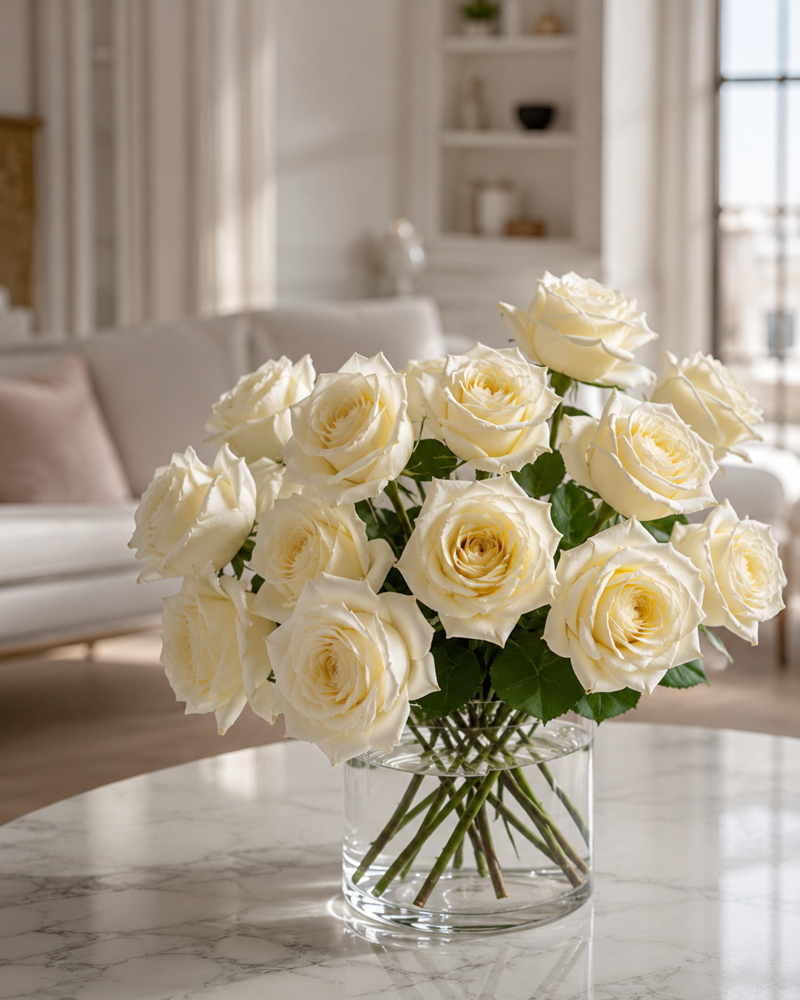 Immaculate White Roses